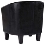 Tub Chair Black faux Leather