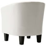 Tub Chair White faux Leather