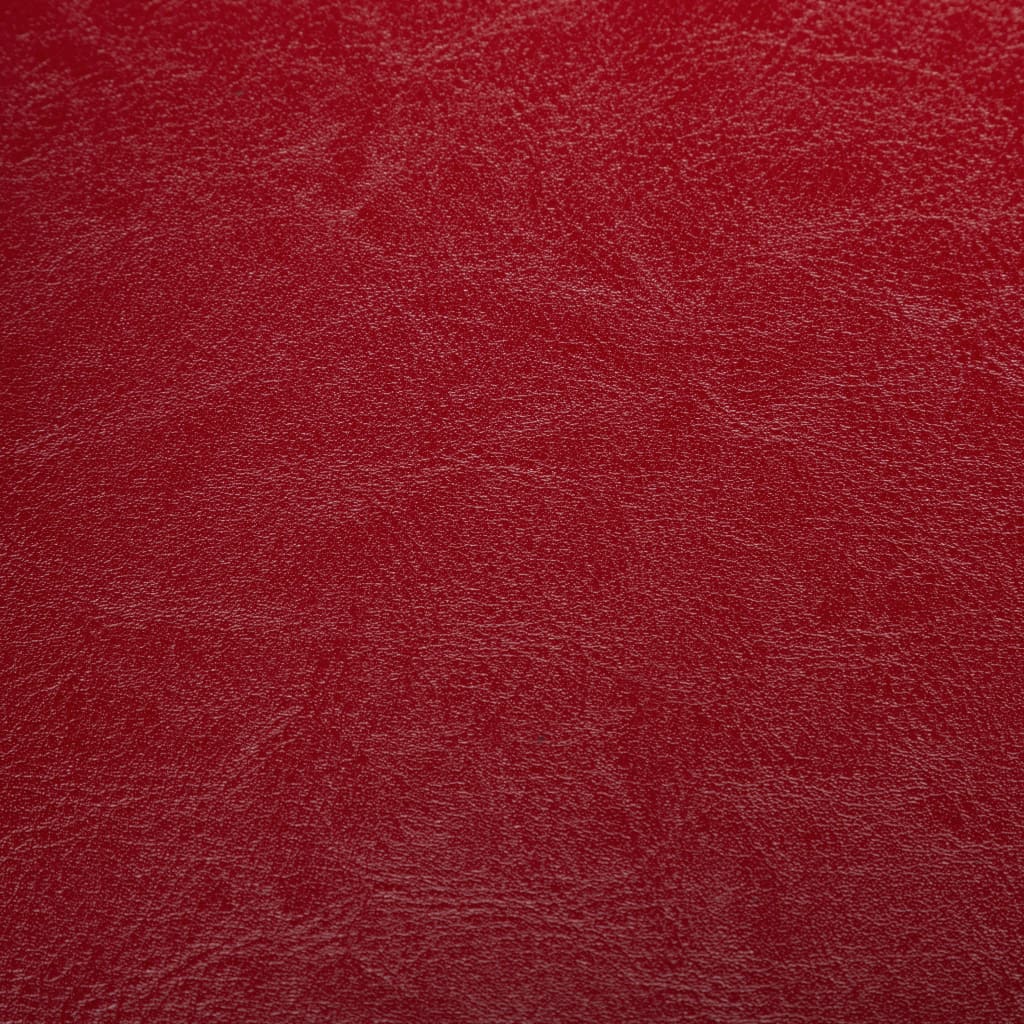 Tub Chair with Footstool Red Faux Leather