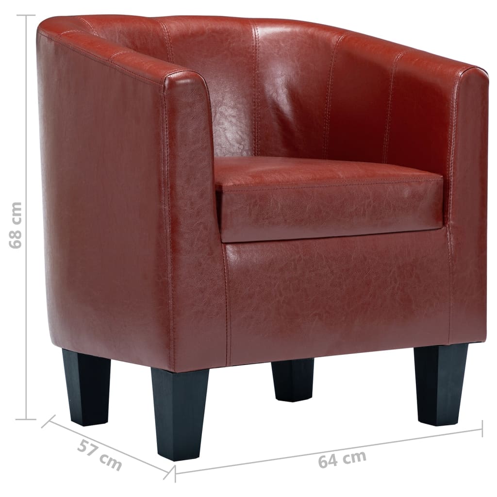 Tub Chair Wine Red
