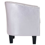 Tub Chair Shiny Silver