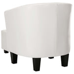 Tub Chair with Footstool White