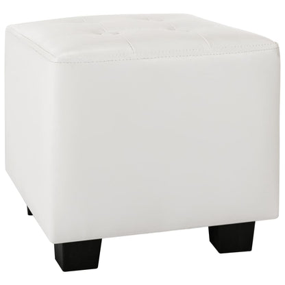 Tub Chair with Footstool White