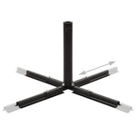 Umbrella Stand with Weight Plates Black