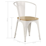 Dining Chairs 2 pcs White Solid Mango Wood
