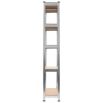 Storage Shelf Silver Steel and MDF