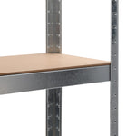 Storage Shelf Silver Steel and MDF