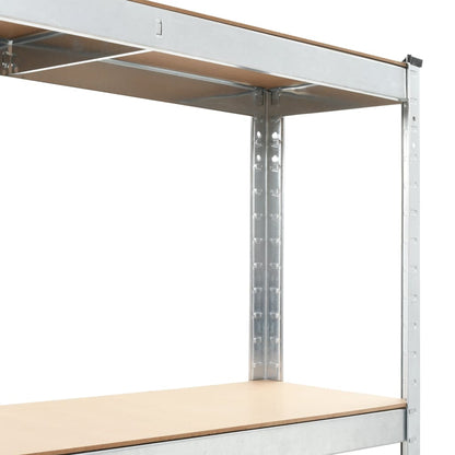 Storage Shelf Silver 100x60x180 cm Steel and MDF