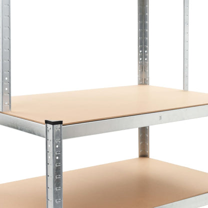 Storage Shelf Silver 100x60x180 cm Steel and MDF