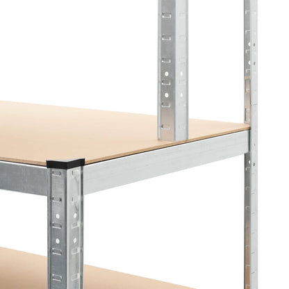 Storage Shelf Silver 100x60x180 cm Steel and MDF