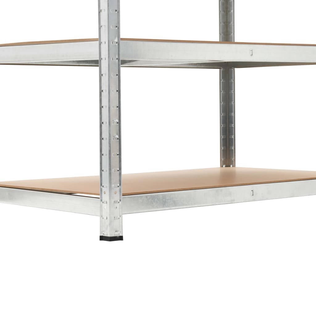 Storage Shelf Silver 100x60x180 cm Steel and MDF