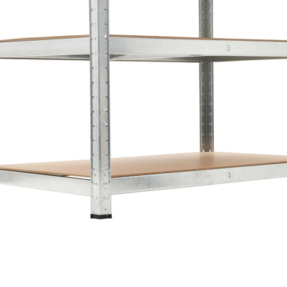 Storage Shelf Silver 100x60x180 cm Steel and MDF