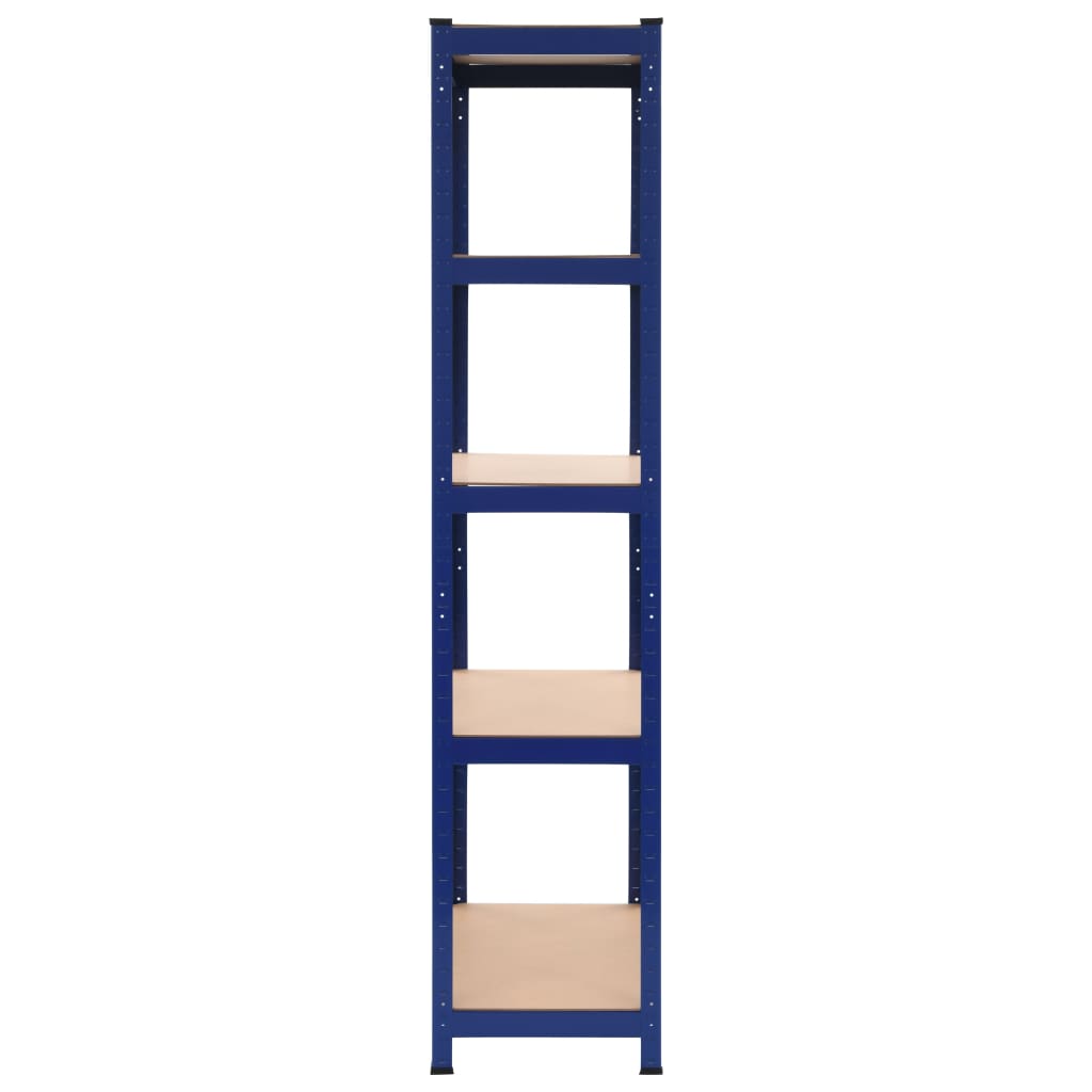 Storage Shelf Blue 80x40x180 cm Steel and MDF