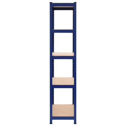 Storage Shelf Blue 80x40x180 cm Steel and MDF