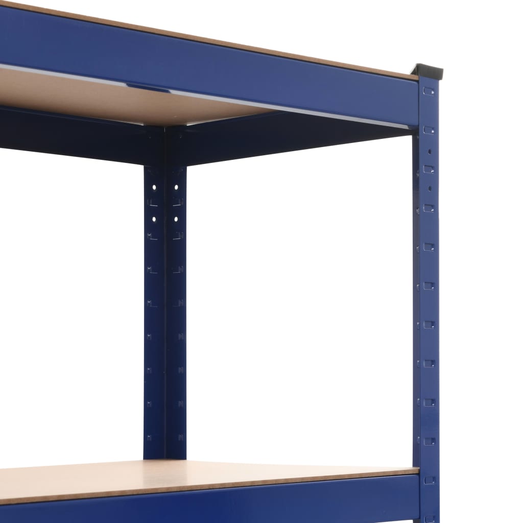 Storage Shelf Blue 80x40x180 cm Steel and MDF