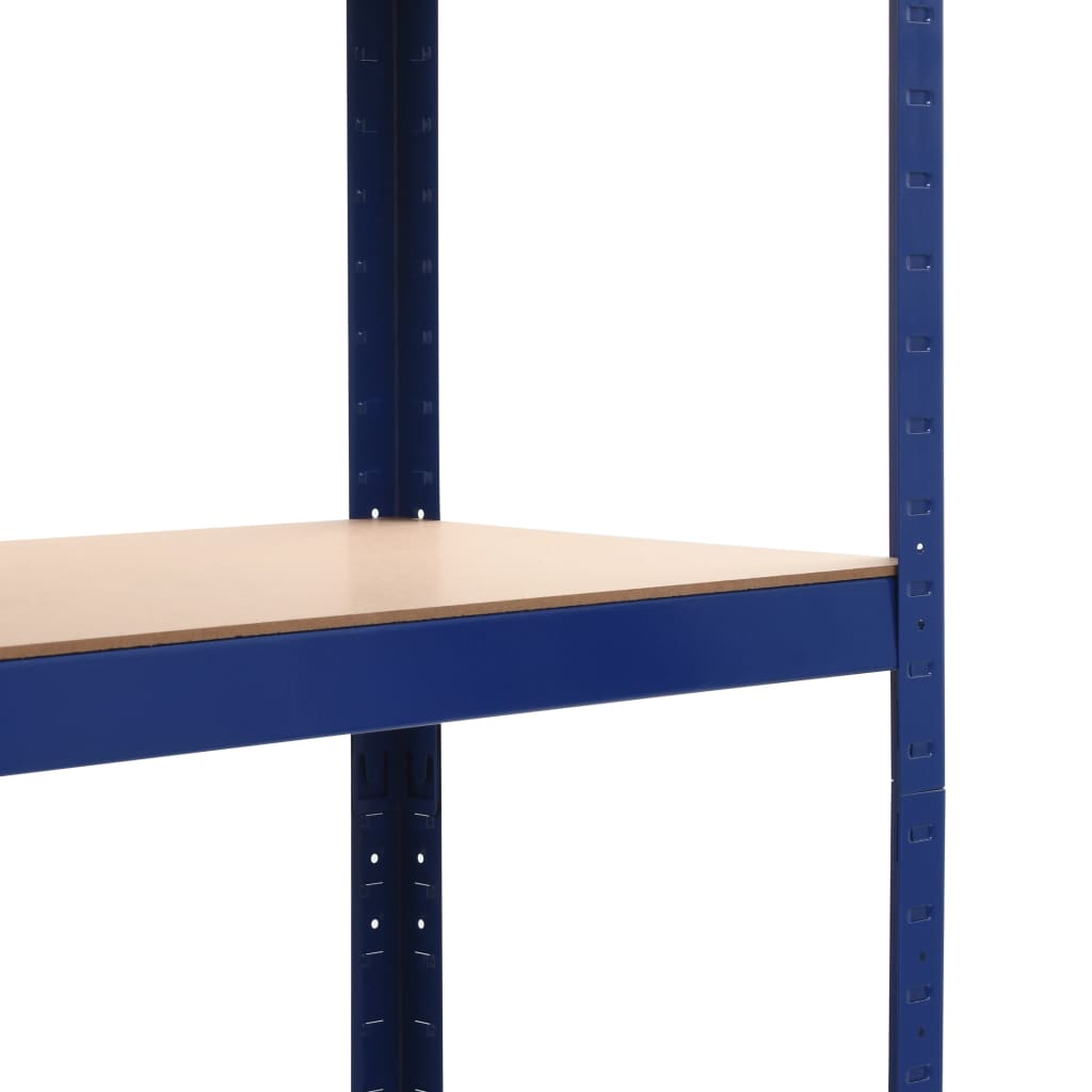 Storage Shelf Blue 80x40x180 cm Steel and MDF