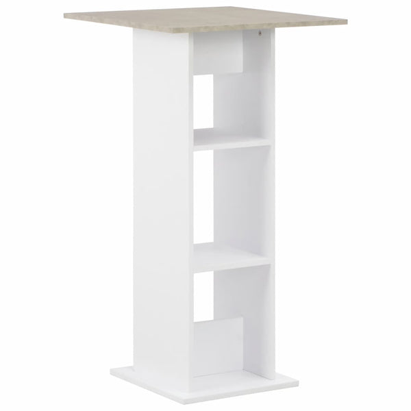  Bar Table 2 Shelves -White