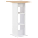 Bar Table 2 Shelves White