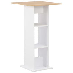 Bar Table White 60x60x110 cm