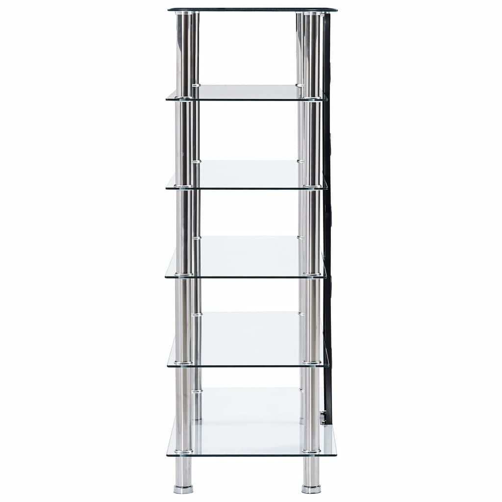 HiFi Stand Transparent 90x40x113 cm Tempered Glass