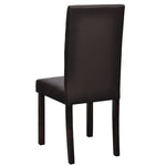 Dining Chairs 6 pcs Brown Leather