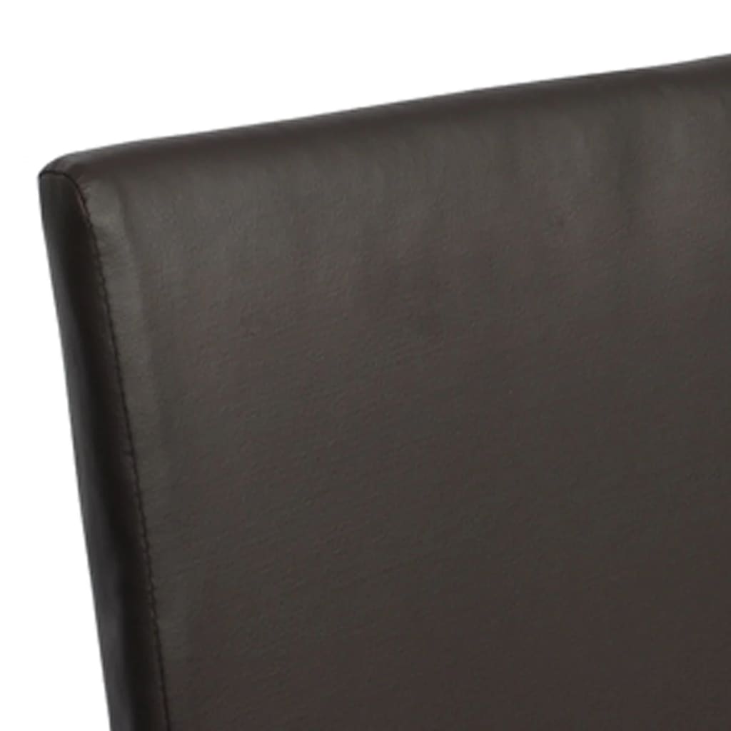 Dining Chairs 6 pcs Brown Faux Leather