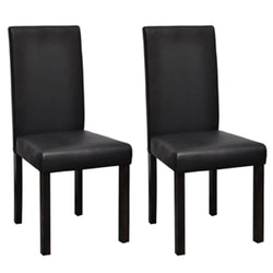 Dining Chairs 2 pcs Black Faux Leather