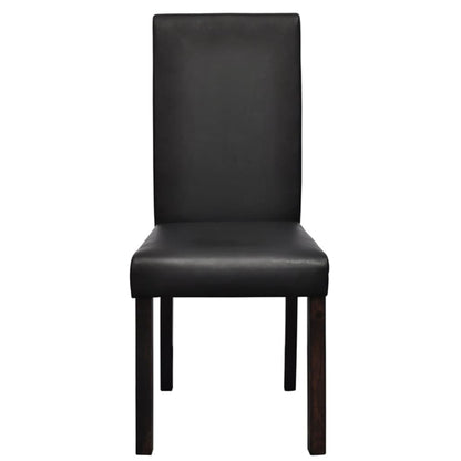 Dining Chairs 2 pcs Black Faux Leather
