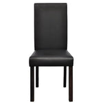 Dining Chairs 2 pcs Black Leather