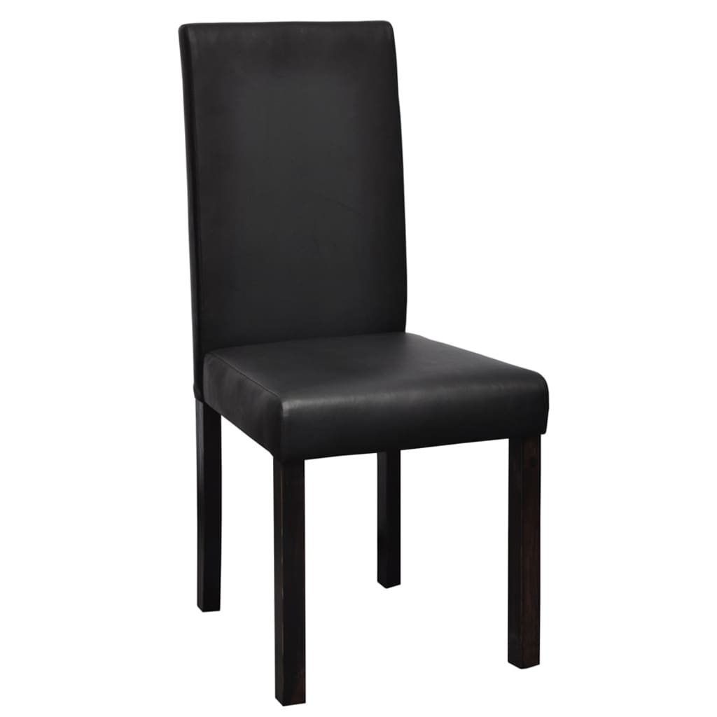 Dining Chairs 2 pcs Black Faux Leather