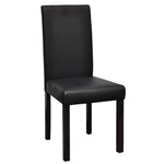 Dining Chairs 2 pcs Black Leather