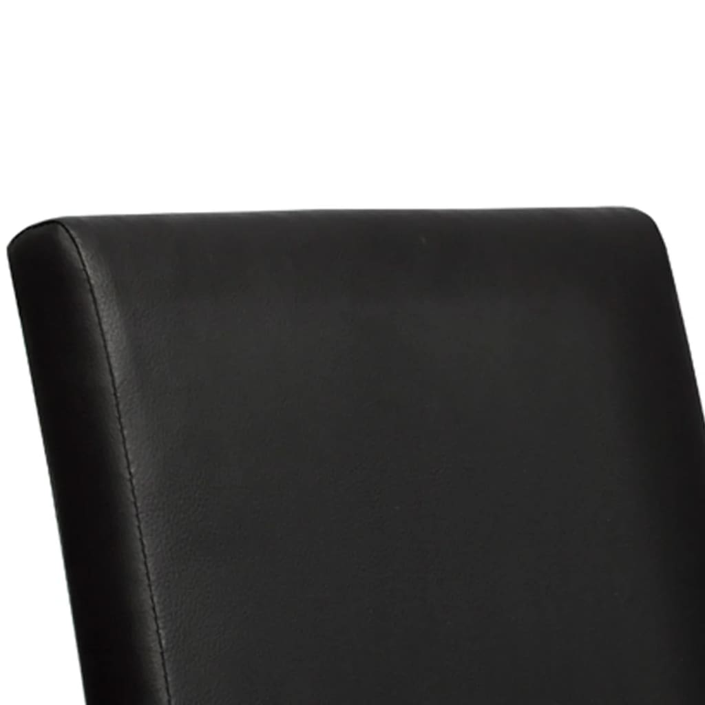 Dining Chairs 2 pcs Black Faux Leather