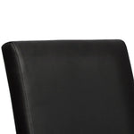 Dining Chairs 2 pcs Black Leather