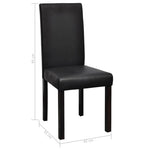 Dining Chairs 2 pcs Black Leather