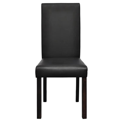 Dining Chairs 4 pcs Black Faux Leather