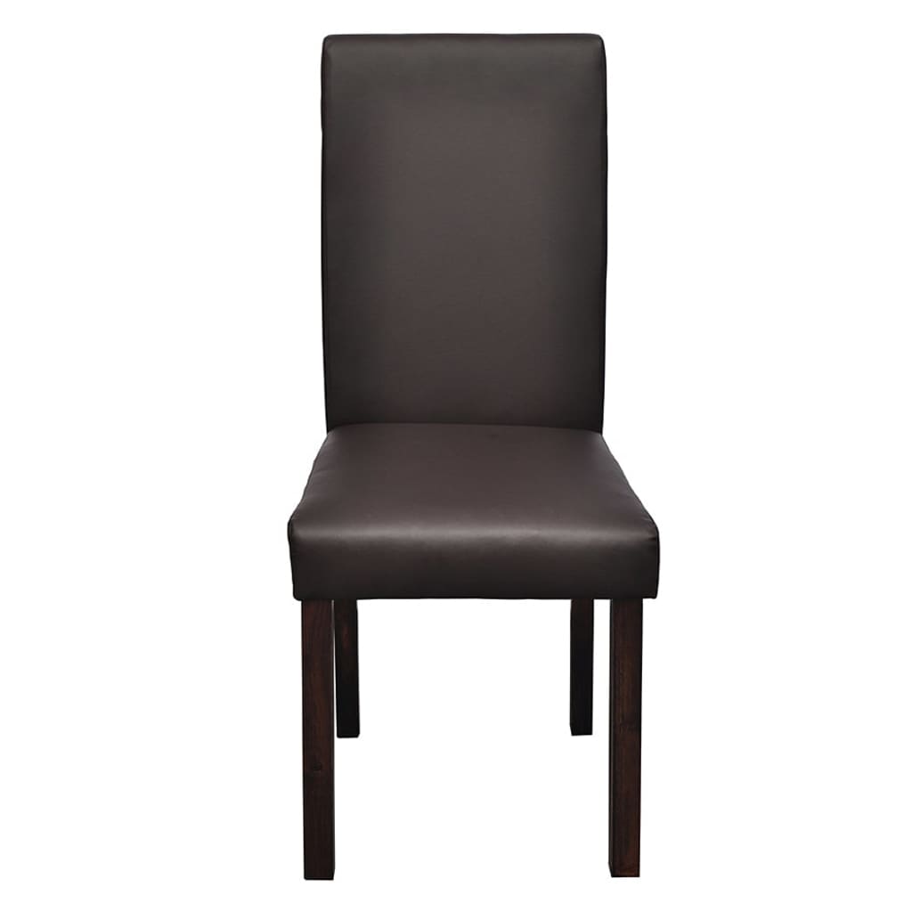 Dining Chairs 4 pcs Brown Faux Leather
