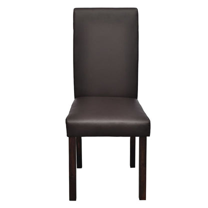 Dining Chairs 4 pcs Brown Faux Leather