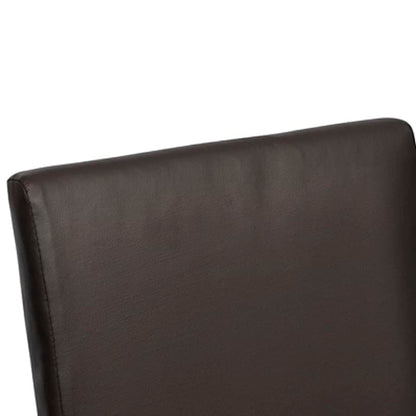 Dining Chairs 4 pcs Brown Faux Leather