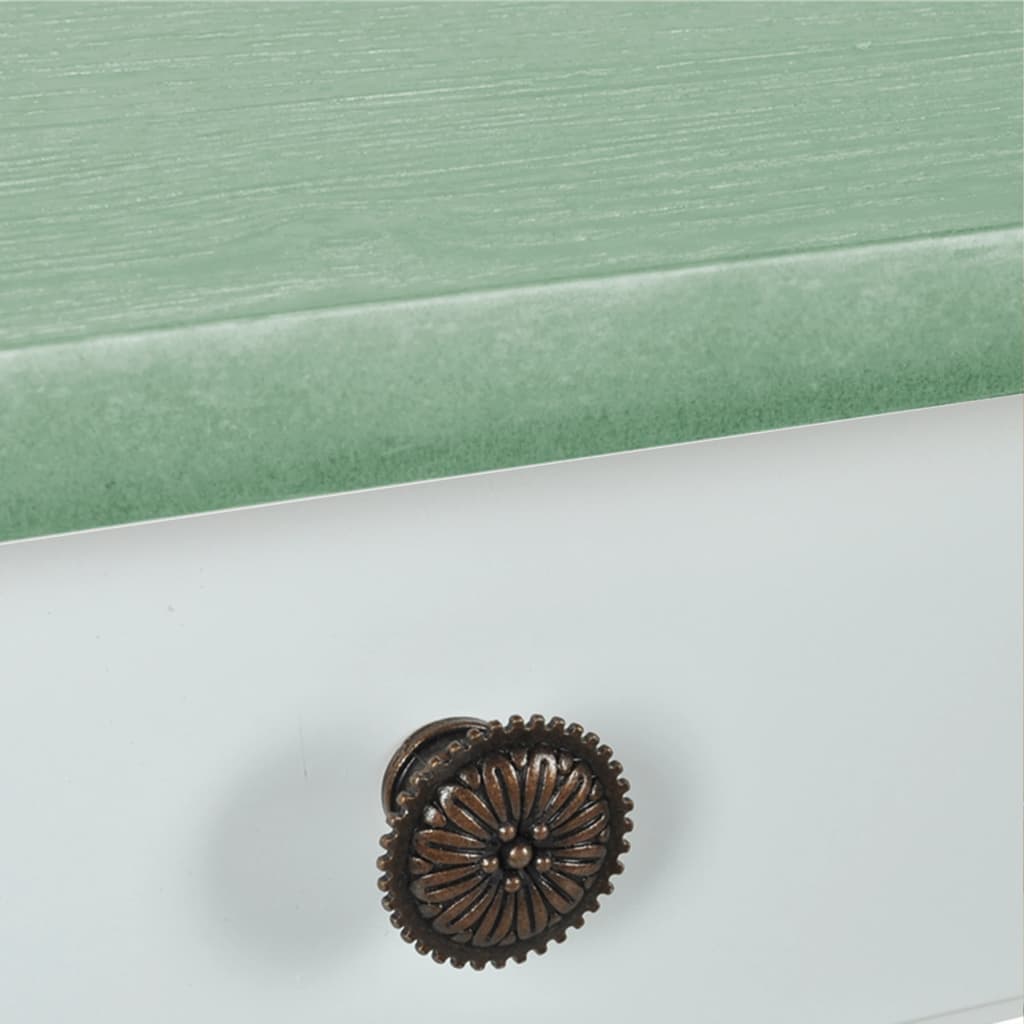 Console Table Mdf White And Greyish Brown