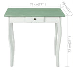 Console Table MDF White and Greyish Brown
