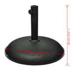 Umbrella Base 30 kg Black Steel and Cement