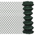 Chain Link Fence Galvanised Steel Green Colour