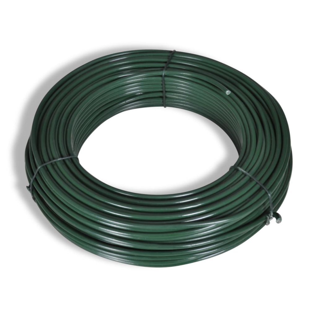 Chain Link Fence with Posts Galvanised Steel 1.25x15 m Green