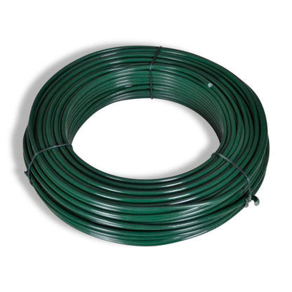 Chain Link Fence with Posts Galvanised Steel 1.25x15 m Green