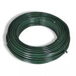 Chain Link Fence with Posts Galvanised Steel Colour Green