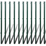 Chain Link Fence with Posts Galvanised Steel Colour Green