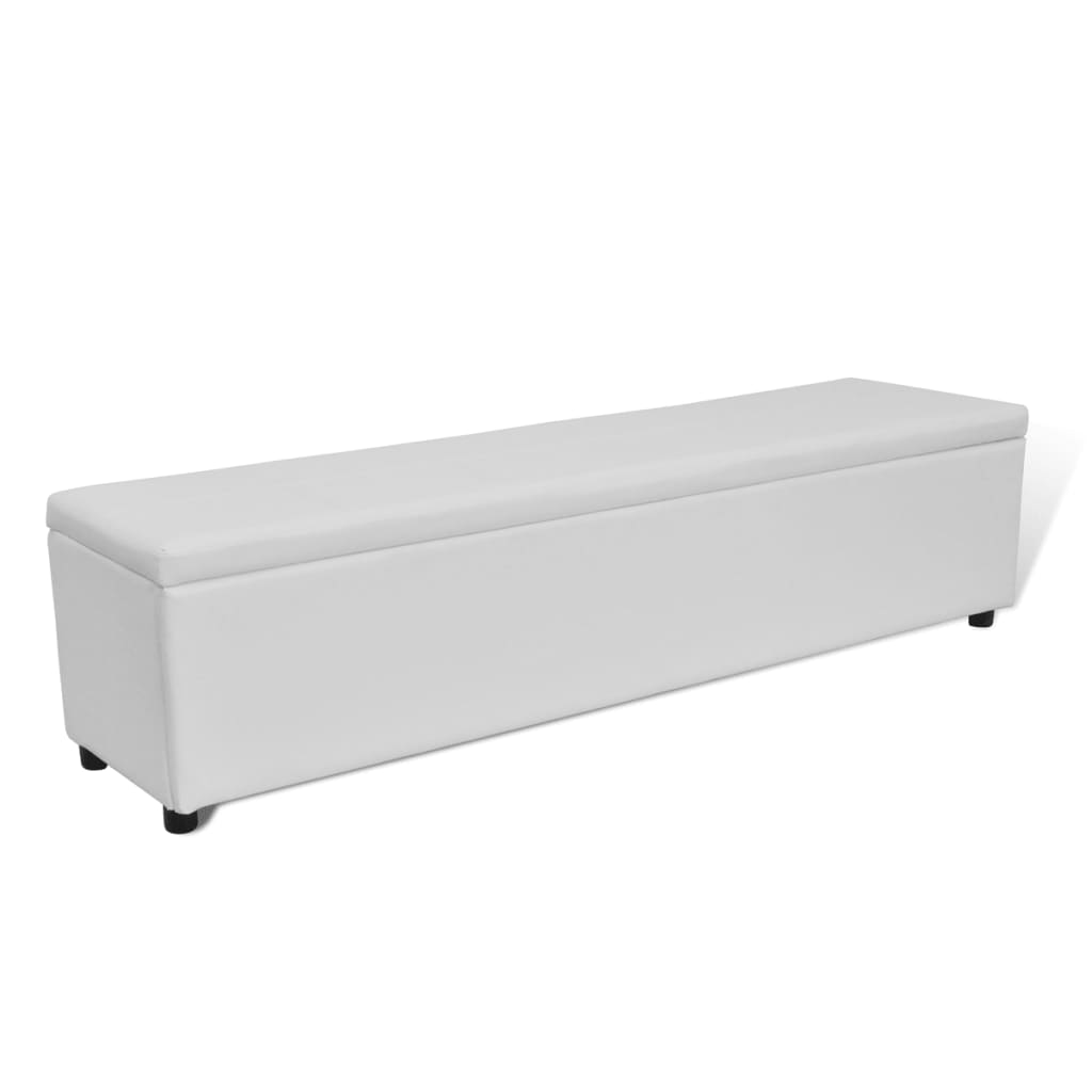 Storage Bench White Large Size