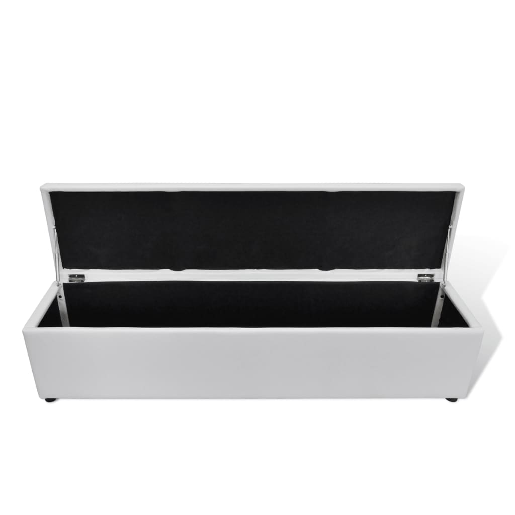 Storage Bench White Large Size