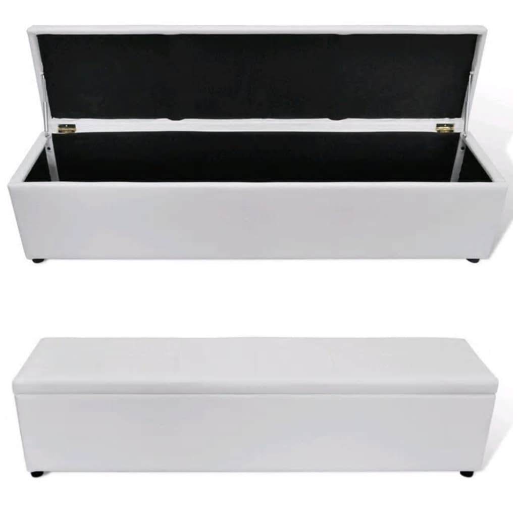 Storage Bench White Large Size