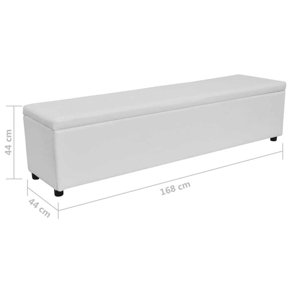Storage Bench White Large Size